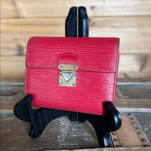 Louis Vuitton Epi Koala Red Compact Wallet